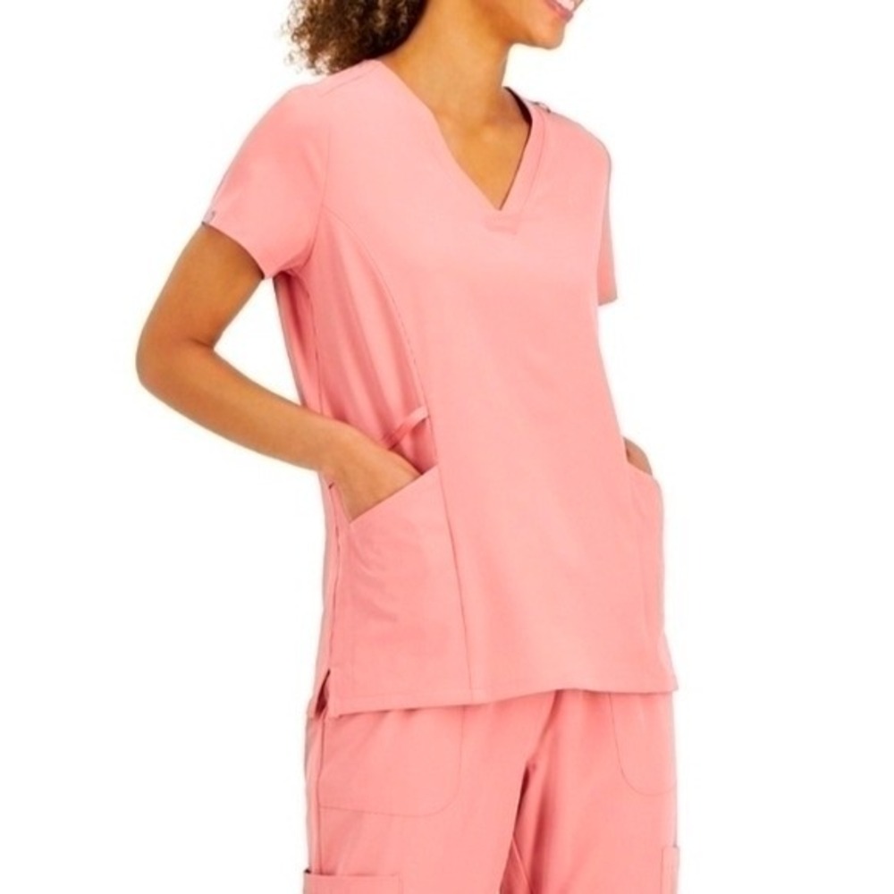 Hanes Comfort Fit Stretch V-Neck Rib Scrub Top XL New With Tags